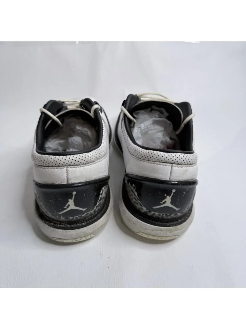 Jordan Flight Runner Golf Shoes Mens 13 White Black Elephant Print 795183-101